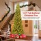 12FT Artificial Christmas Tree Prelit Hinged Design with 2536 PVC Tips